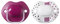 Tommee Tippee URBAN STYLE Nr. 43341960-2x Schnuller Physilogical Silikone/WEISS LILA (6-18m+)