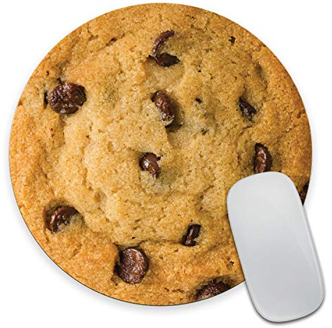 Wasach Giant Chocolate Chip Cookie - Circle Mouse Pad - Mousepad - Funny - Coworker Present Teacher Present