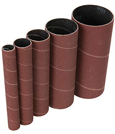 Loops 5 Pack | 150 Grit Sanding Sleeves | 13mm to 51mm Diameter Rolls | Oscillating Spindle & Belt Sanders – Rotating Drum Sheets For Bench Grinders