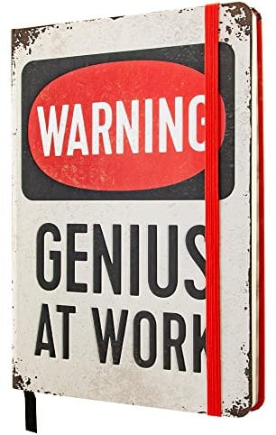 Nostalgic-Art Retro Notizbuch, A5, Genius At Work – Geschenk-Idee für Gamer, Bullet Journal dotted, Vintage Design