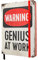 Nostalgic-Art Retro Notizbuch, A5, Genius At Work – Geschenk-Idee für Gamer, Bullet Journal dotted, Vintage Design