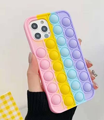 1 Stück Handyhülle Fidget Handyhülle Tragbar Stress Relief Bubble Phone Schutzhülle Silikon Handyhülle für Handy (samnsung s21)