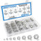 BESTYCHAO Colliers de serrage à ressort 80pcs 8 tailles colliers de conduite de carburant tuyau d'eau tube d'air silicone pince de tuyau d'aspiration kit d'assortiment de fixation (argent)