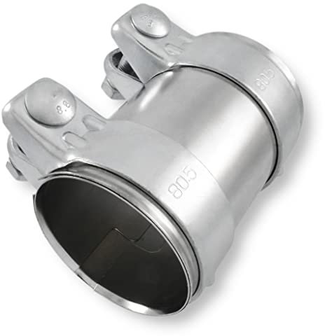 Auspuffschelle Rohrverbinder Doppelschelle Auspuff Abgasanlage (Stahl verzinkt, ø 76mm | Länge: 125mm)