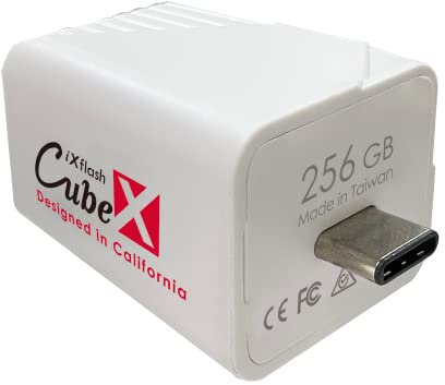 PioData iXflash Cube 256GB USB Type C, Auto Backup Fotos & Videos für iPhone & iPadPhoto, Apple MFi Certified