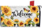 Auirre Sommer Herbst Willkommen Briefkasten Abdeckung Magnetisch Standard 53,3 x 45,7 cm, Geranie Blume Schmetterling Dekorative Schachbrett Post Briefkasten Wrap Bauernhaus Rustikale Dekoration für