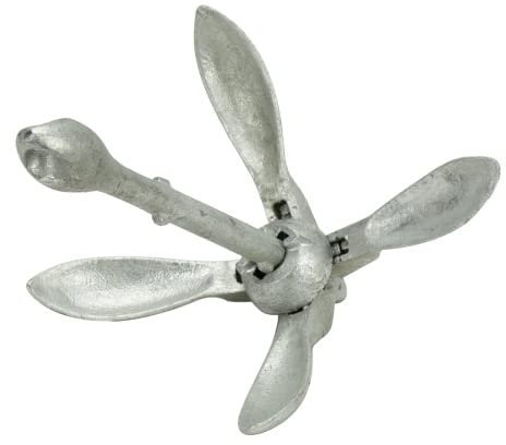 PONTTOR Faltklappanker Klappanker Anker Stahl verzinkt für Boot Schlauchboot SUP Kajak 1,5 kg