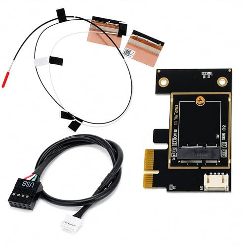 HighZer0 Electronics M.2 NGFF Wireless Card to PCI-e 1X Adapter M.2 Bluetooth-Compatible Network Card to WiFi WLAN Converter Desktop for 8260 (Laptop to Desktop)