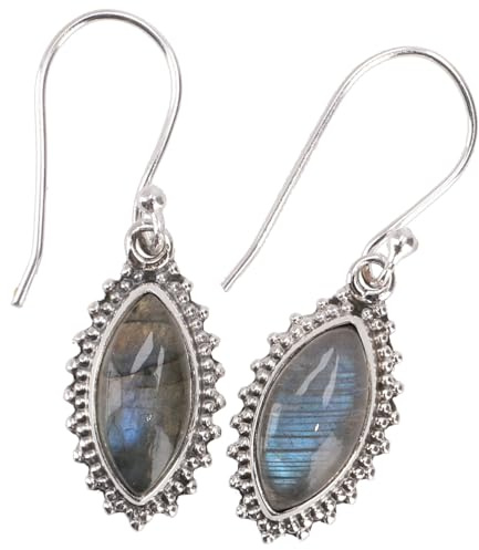 Indische Silberohrringe, filigrane Ohrhänger | Kunstvoll gearbeitet, leuchtende Amethyste, unisex, ideal für jeden Anlass, filigrane Verarbeitung