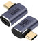 USB C Adapter 40Gbps(2 Stück), USB C Stecker auf Buchse Adapter Rechtwinklig USB 4.0 Typ C Adapter Datenübertragungsstecker Kompatibel für Samsung, MacBook und andere USB-C Geräte
