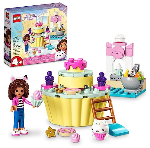 LEGO Gabby's Dollhouse Bakey with Cakey Fun 10785 Bauspielzeug-Set für Fans der DreamWorks Animationsserie, Pretend Play Küche, Ofen und Riesen Cupcake zum Dekorieren, Geschenk für 4+ Jährige