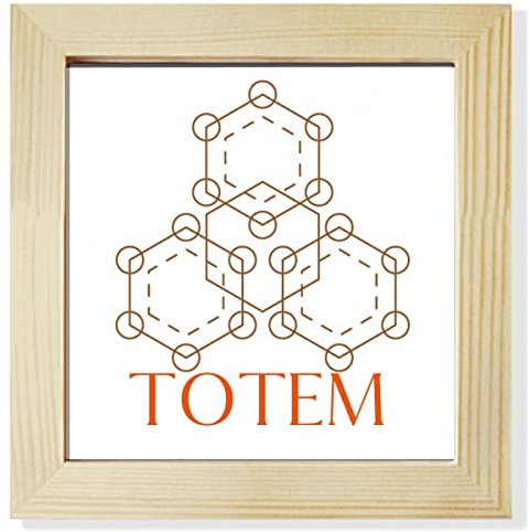 Sechseckiger Bilderrahmen aus Verbundwerkstoff, Mittelpunkt, quadratisch, Wand, Tischplatte