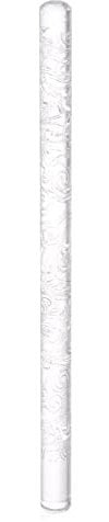 sourcing map Acrylic Embossed Rolling Pin 6.3 Inch Wave 3D Pattern Acrylic Non-Stick Roller Fondant Embossing Clay Rolling Pin Textured for Baking Cookie Pastry Clay Dough