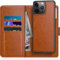 DJBull 2-in-1 Detachable for iPhone 14 Pro Max 6.7 Wallet case with Credit Card Holder【RFID Blocking】,Flip Folio Book PU Leather Protective Cover Women Men for Apple 14ProMax Phone case Light Brown