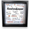 BUSDUGA 4310 Sparkasse Bilderrahmen RENTENKASSE, 20x20x5cm, Spardose Geldgeschenk (Schwarz)