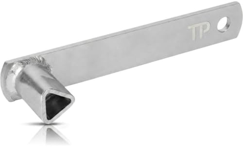 TP Europe Dreikantschlüssel - Durchmesser 19mm - M12/DIN 22417 - Verzinktes Metall - Dreikantschlüssel für Absperrpfosten - 3 kant schlüssel/feuerwehrschlüssel | Pfostenschlüssel, Pollerschlüssel.