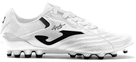 Joma Botas de Fútbol para Césped Artificial - Águila, 39-45 Negro y Blanco - Fabricado con Microfibra de Alto Rendimiento y Tacos Añadidos para Distribuciñon de Peso y Mejor Agarre