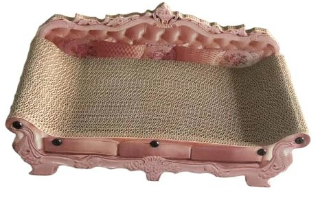 rockible Katzensofa Kratzpappe, Kratzbrett für Katzen aus Pappe, Kratzmöbel aus Wellpappe für Große Katzen, Katzenkratzbrett Sofa aus Pappe, Sofaförmig Katzenkratzlounge Bett für Hauskatzen, S