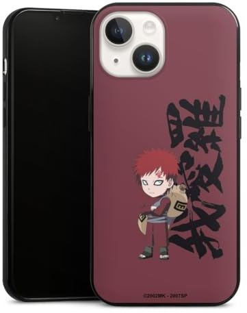Slim Case extra dünn kompatibel mit Apple iPhone 14 Silikon Handyhülle schwarz Hülle Gaara Naruto Shippuden Fanartikel
