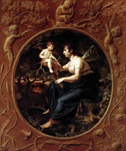 PTLYE Ölgemälde Wand Bild Auf Leinwand Leinwand Kunst Die lektion der nachtigall von philipp otto runge Leinwandbilder Bild für Wanddekoration 60x90cm