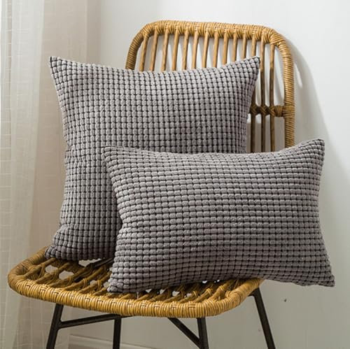 Kissenbezug 80x80,70x70, 2er Set,Sofa Kissenbezüge 65x65,Kord Zierkissenbezug Dekokissen Sofakissen Bezug Groß Kissenhülle Dekorative Weiche Zierkissenbezüge Kissen Bezug(#11,80x80 cm (Pack of 2))