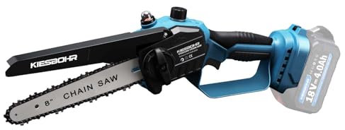 KIESBOHR CS001 20cm Bürstenlose Mini Akku Kettensäge mit Kettenschmierung, Kompatibel mit Makita 18V Akku(ohne Akku und Ladegerät)
