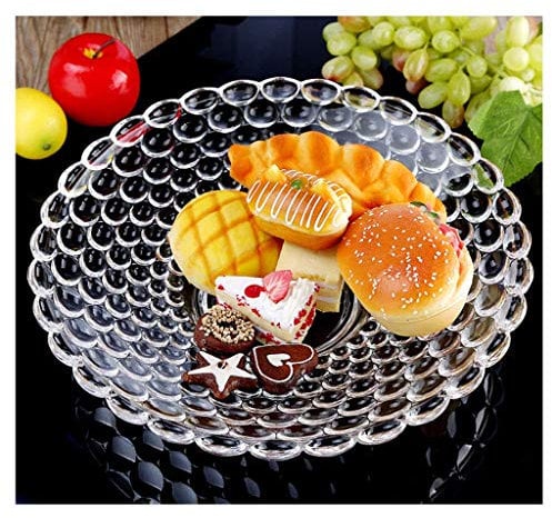 Centro de mesa de cristal con bandeja grande de cristal para mesa de comedor