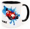 Motorrad Tasse mit Namen personalisiert Biker Becher Geschenk Motorradfahrer Motorradführerschein Geschenkartikel lustig Zubehör Fan Merch Gadget Deko Accessoires Mann Frau Kaffeetasse Keramik 330 ml