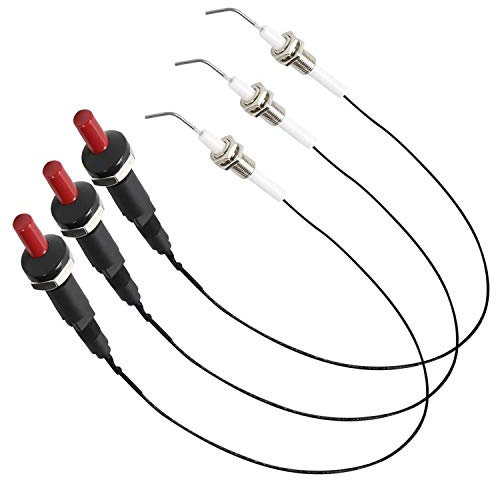 Surluoen Dispositivo Elettronico per Candele di Accensione Un Elettrodo Ceramico Universale 3PZ per Stufa Un Gas per Grill e Caminetto