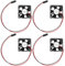 ECSiNG Lot de 4pcs Ventilateurs de Refroidissement DC 5V 35x35x10mm sans Balais Mini Ventilateur à 2 Broches avec Connecteur à 2 Broches pour Ordinateur Modélisme Imprimante Noir