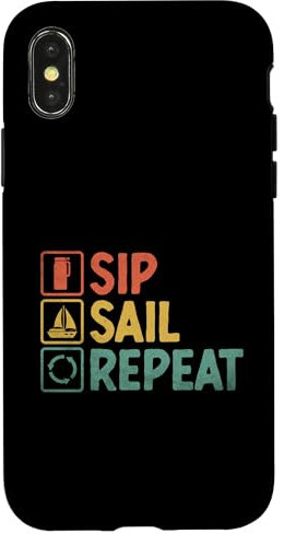 Hülle für iPhone X/XS Sip Sail Repeat Paddelboot