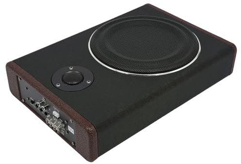 8-Inch Amplified Subwoofer System - Low-Profile Car Audio 600W Under Seat Powered Subwoofer for Enhanced Stereo Sound - Slim Design for Easy Installation