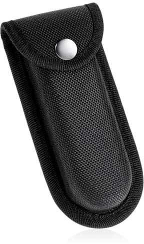 Apausvcm Knife Sheath for Belt, 5 Inch Nylon Pocket Knife Holster Portable Folding Knife Pouch with Snap Closure and Belt Loop for Outdoor Activities and Daily Use