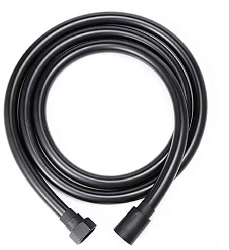 Tuyau de douche lisse, pommeau de douche flexible, rotation à 360°(Schwarz)