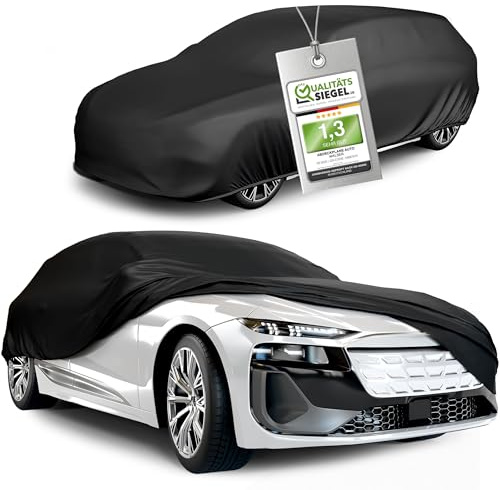 Walser Abdeckplane für Auto All Weather, 100% wetterfeste Plane, wasserdichte Autogarage, Vollgarage Größe 6 Kombi Schwarz