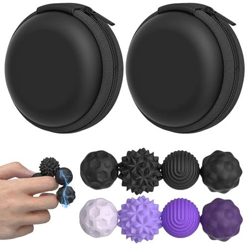 HESUSUSI Magnet Fidget 8 Stück Magnet Balls Magnet Spielzeug Erwachsene Magnetischer Akupressur Ball Silikon Massageball Igelball Magnetkugeln Stressball Sensorik Spielzeug Für Stressabbau Erwachsene
