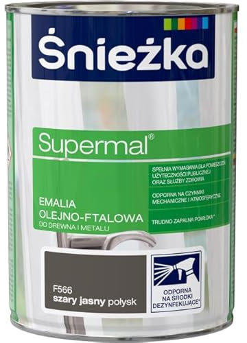 TRANS - PAL All-Purpose Oil-Based Enamel Paint for Wood & Metal – 0.8L – Durable, Weather-Resistant, Vibrant Colors – Indoor & Outdoor Use – Variety of Colours (LIGHT GREY)