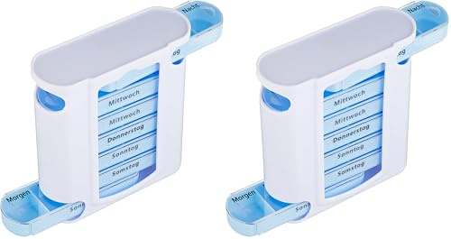 Osma-Werm 17384 Pillendose 7 Tage Pillenbox Tablettendose Tablettenbox Tower (Packung mit 2)