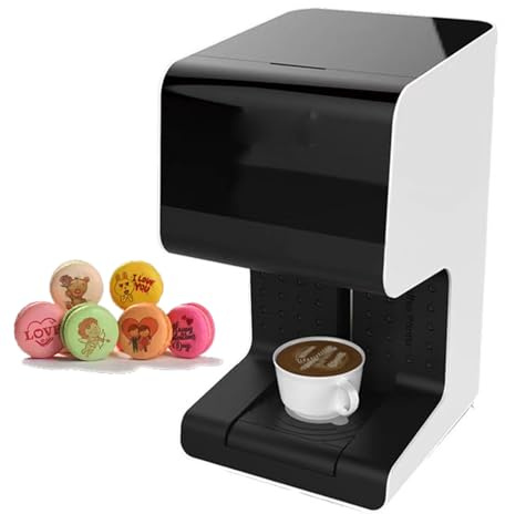 Kaffee-Drucker für Latte, Kuchen und Kekse – 7-Zoll-Touchscreen, schneller 10-Sekunden-Druck, 7,5 cm Druckbereich, 45 ml Tintenkapazität – ideal für den gewerblichen und privaten Gebrauch