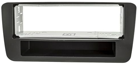 tomzz Audio 2403-060 Cache-Radio en métal Compatible avec Audi A1 8X 8XA à partir de 2010 Noir