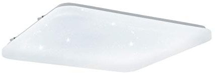 EGLO LED Deckenlampe Frania-S, 1 flammige Deckenleuchte mit Sternenhimmel-Effekt, Material: Stahl, Kunststoff, Farbe: Weiß, L: 43 cm