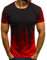 Xmiral Tops Sweatshirt Herren Slim Fit Short Sleeve/Langarm-Muskel-beiläufige Hemden(L,Kurze Ärmel-Rot)