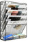 EasyPAG Hängeregal mit 6 Etagen, A4, Drahtgeflecht in Tablett, zum Aufhängen, für Briefe und Zeitschriften, Schwarz