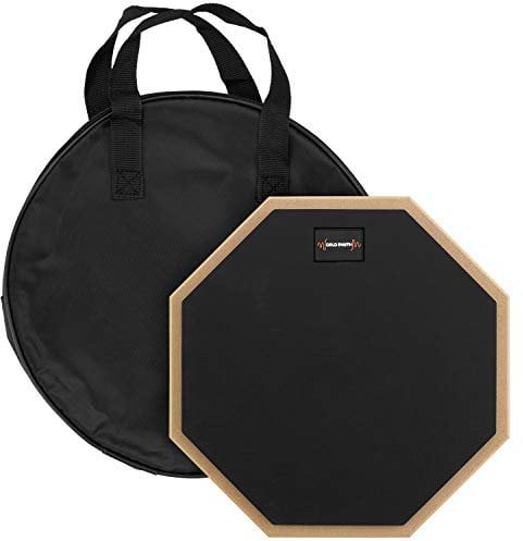 World Rhythm WR-606 10 pollici Drum Practice Pad - Pad per batteria silenzioso da 10 pollici per principianti con borsa per il trasporto