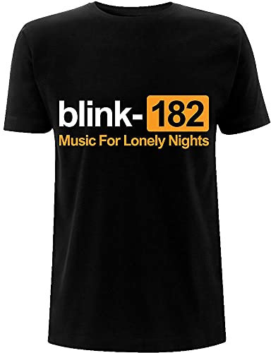 Blink-182 T Shirt Lonely Nights Band Logo Nue offiziell Herren Schwarz S
