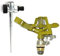 Suinga Aspersor de Riego Ajustable en Latón y Zinc 1/2'' | Aspersor de Impacto con Soporte para Jardín | Riego Eficiente y Duradero, Dorado