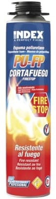 Brandschutzschaum B1 750ml, schwer entflammbar, feuchtigkeitshärtend, PU Pistolenschaum Montageschaum Bauschaum, Füll- und Dämmschaum, Dämmstoffkleber (1x 750 ml)