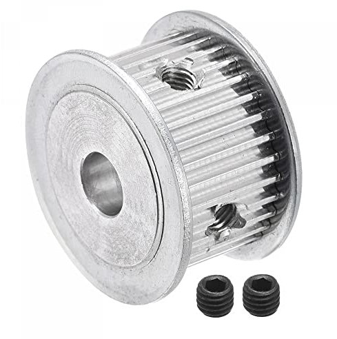 sourcing map 3M32 Zähne Zahnriemenscheibe Zahnriemenantrieb Zahnrad mit M5 Schraube 8mm Bohrung für Gürtel 3D Drucker CNC