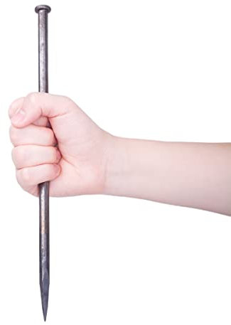 WOWCASE 30,5 cm Metallkantenspikes, robust, massives Metall, Landschaftsbau, Verankerungsspieße, Nägel für Pflastersteine, Unkrautbarriere, Kunstrasen usw. (25)