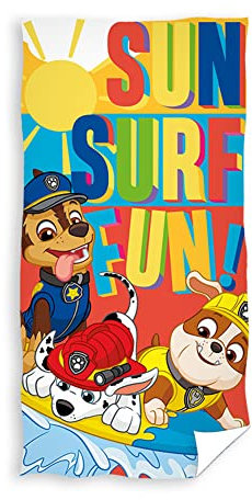 Carbotex Paw Patrol Strandtuch Duschtuch PAW215017, 70 x 140 cm